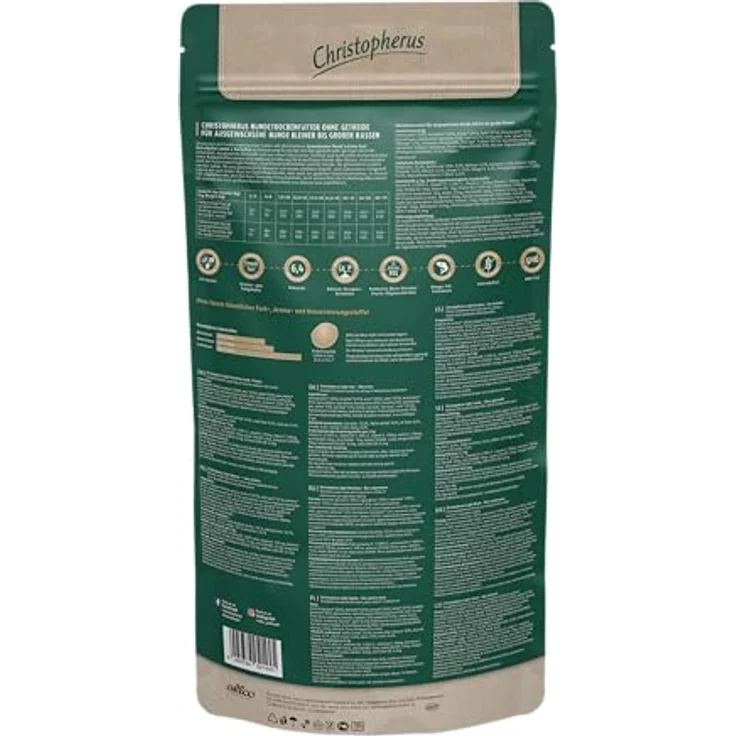 Christopherus Light Grainfree, Trockenfutter für ausgewachsene Hunde mit Übergewicht, Lamm + Kartoffel, getreidefrei, 4 kg – Bild 3