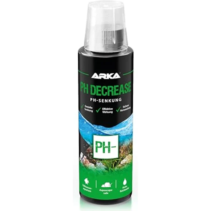 ARKA KH/pH Minus Aquarium 236 ml, pH- und Karbonathärte-Regulator für gesundes Süßwasser, optimiert Wasserwerte für empfindliche Arten – Bild 1