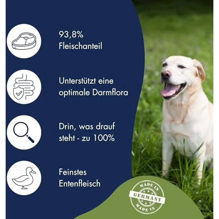 Dr. Clauder's Selected Meat - ImmunPlus - Hunde-Nassfutter mit Ente & Süßkartoffel, Lebensmittelqualität, 6 x 800 g – Bild 3