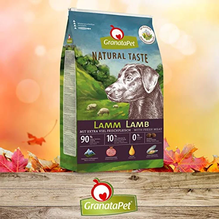 GranataPet Natural Taste Adult Lamm, Hunde-Trockenfutter mit frischem Fleisch und Gemüse, 12kg – Bild 2
