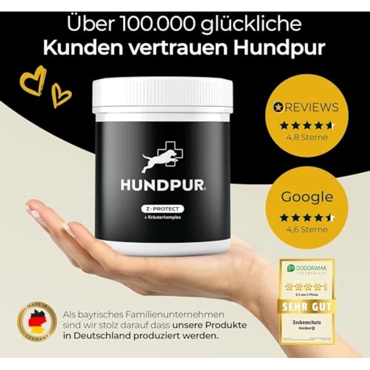Hundpur Z-Protect 300 g, Pellets für Hunde mit Schwarzkümmelöl & Zistrose, natürliche Formel für alle Rassen, Made in Germany – Bild 4