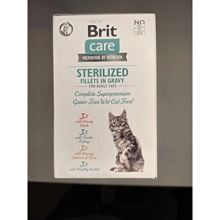 Brit Care Cat Box Fillets in Gravy, Katzen-Nassfutter für sterilisierte Katzen, 12x85g – Bild 4