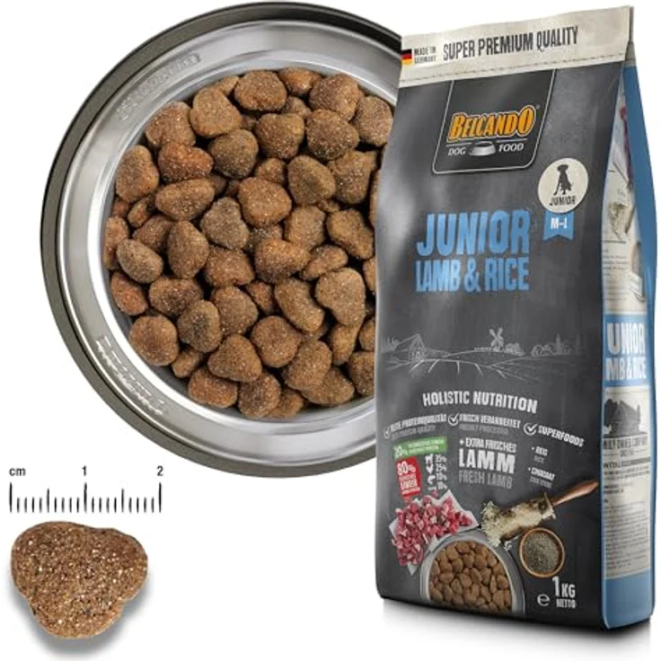 Belcando Junior Lamm & Reis, Hunde-Trockenfutter für heranwachsende Hunde, 12,5 kg, glutenfrei, mit Superfoods – Bild 3