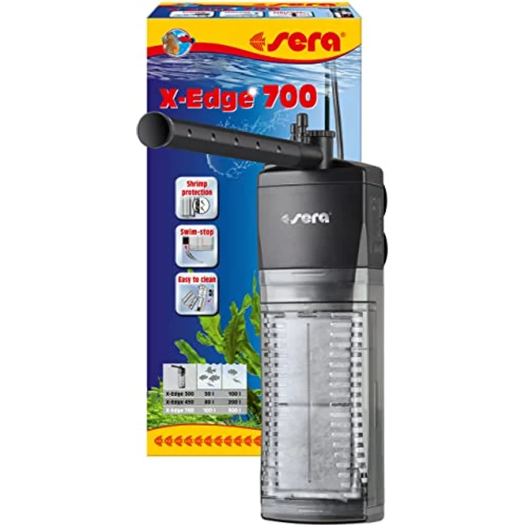Sera X-Edge 700, Eckfilter für Aquarien bis 300 Liter, 700 l/h, energieeffizient mit Schwimm-Stop, 32657 – Bild 1