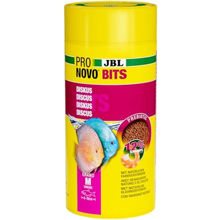 JBL PRONOVO BITS GRANO, Hauptfutter-Granulat für Diskus und Buntbarsche, Größe M, 1000 ml, hochwertige Rohstoffe, gesunde Verdauung – Bild 2