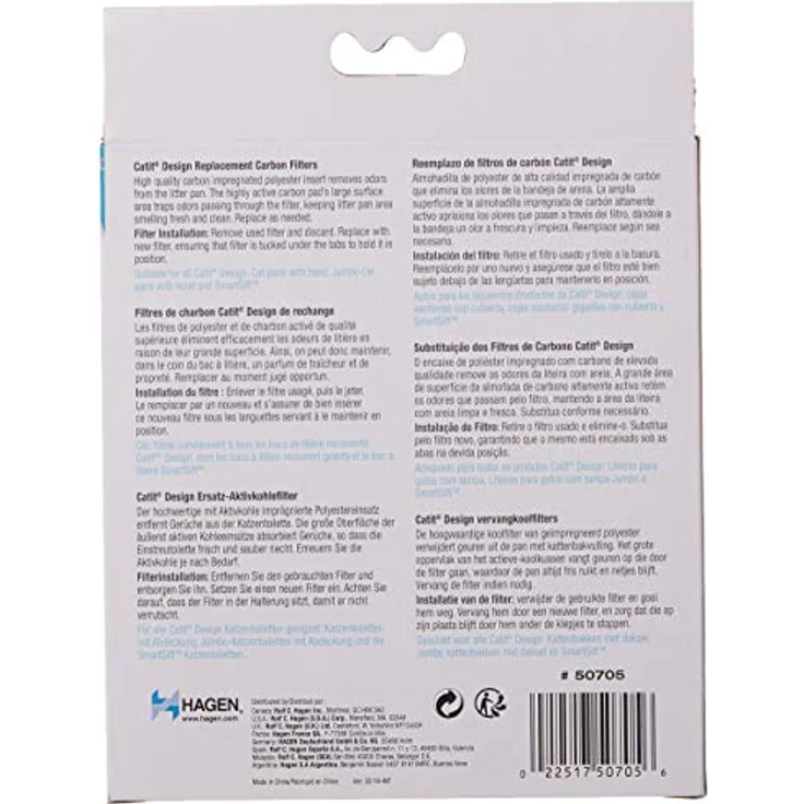 Catit Katzentoilette Ersatz Karbon Filter - Passend für Catit Katzentoiletten, zur Geruchskontrolle – Bild 3