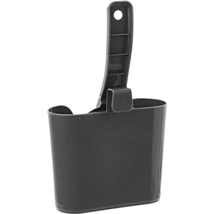 Amazon Basics Katzenstreuschaufel mit Halterung, Unparfümiert, aus strapazierfähigem PP-Kunststoff, Grau, 28 cm – Bild 4