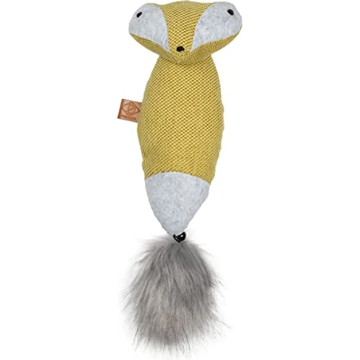 D&D Home Rocco Catnip Plüschtier, 40 cm Chenille-Stoff, Raupenform mit buschigem Schwanz und Glöckchen, inkl. Katzenminze – Bild 2