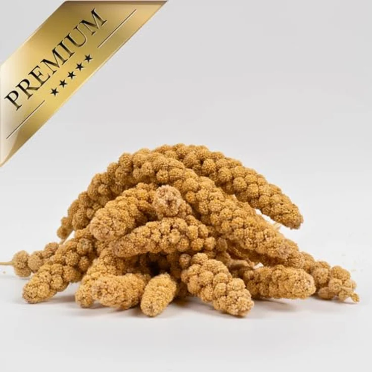 Lyra Pet® Kolbenhirse gelb 3 kg, Ganzjähriges Vogelfutter für Ziervögel & Wildvögel, Handverlesene, naturbelassene Hirsekolben – Bild 5