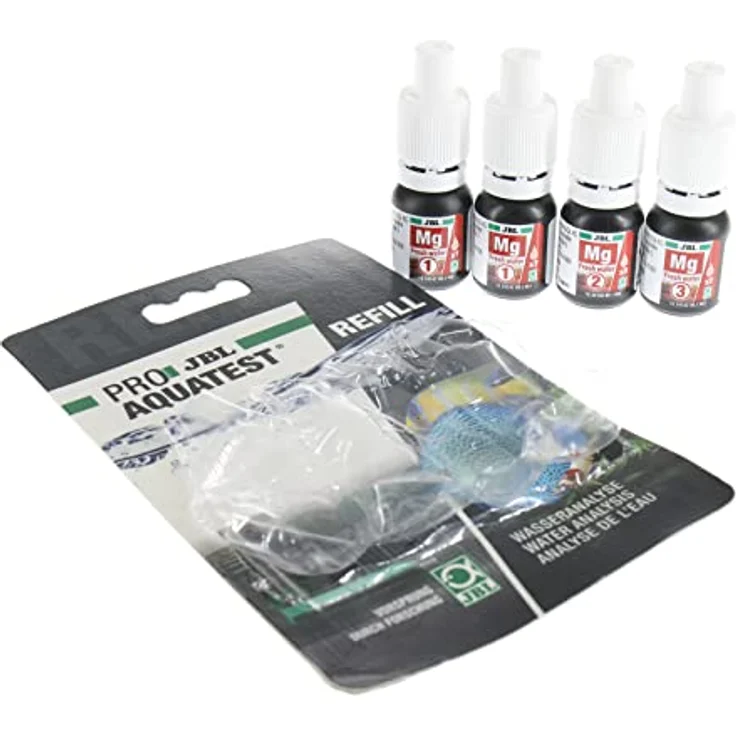JBL ProAquaTest Mg, Aquarium-Wassertest für Magnesium, Labor-Komparatorsystem für ca. 60 Messungen, inkl. Glasküvetten und Reagenzien – Bild 2