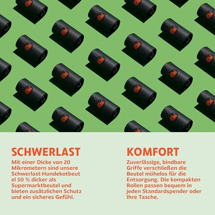 Tuff Pets Hundekotbeutel, wiederverwendbare Kotbeutel mit 120 Stück, extra dick und reißfest – Bild 4