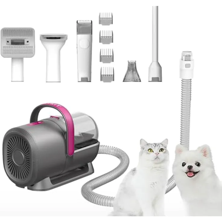 PETKIT Pet Grooming Vacuum Kit (LM4), 5-in-1 Pflegeset mit leistungsstarkem Vakuum und geräuscharmem Motor