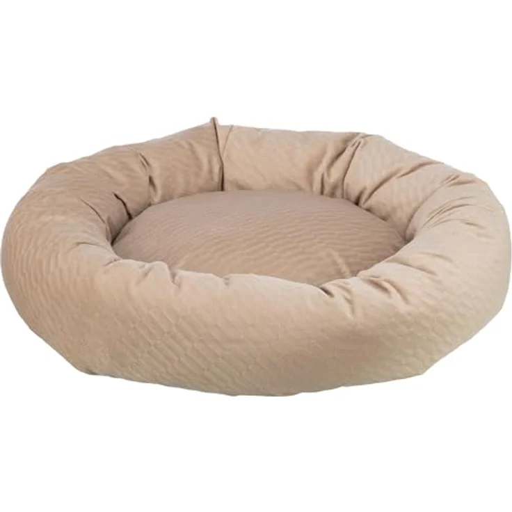 TRIXIE Tierbett Hundebett Alena rund sand, abnehmbarer Bezug, rutschfester Boden – Bild 2