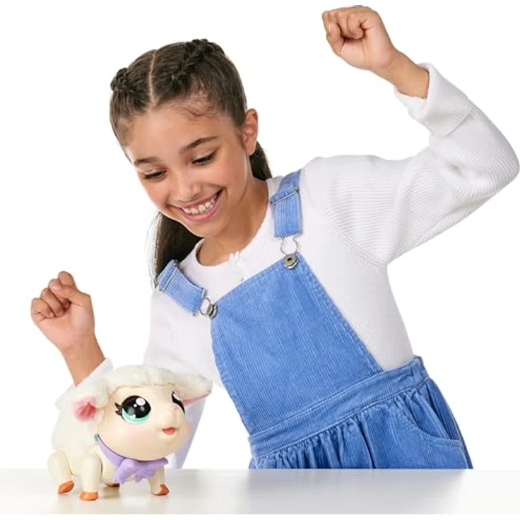Moose Toys Little Live Pets My Pet Lamb Snowie, interaktives Baby-Lämmchen mit über 25 Geräuschen, weiß – Bild 6