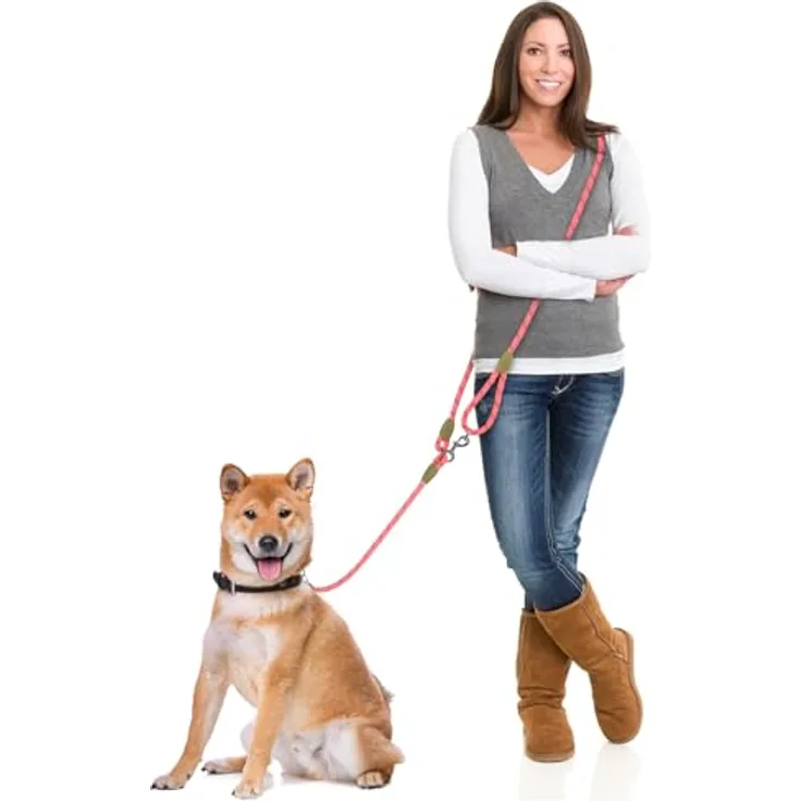 Eyleaf Hands Free Hundeleine 220cm, reflektierende Crossbody Leine aus wetterfestem Nylon für kleine, mittlere und große Hunde, ideal zum Gehen, Joggen und Laufen