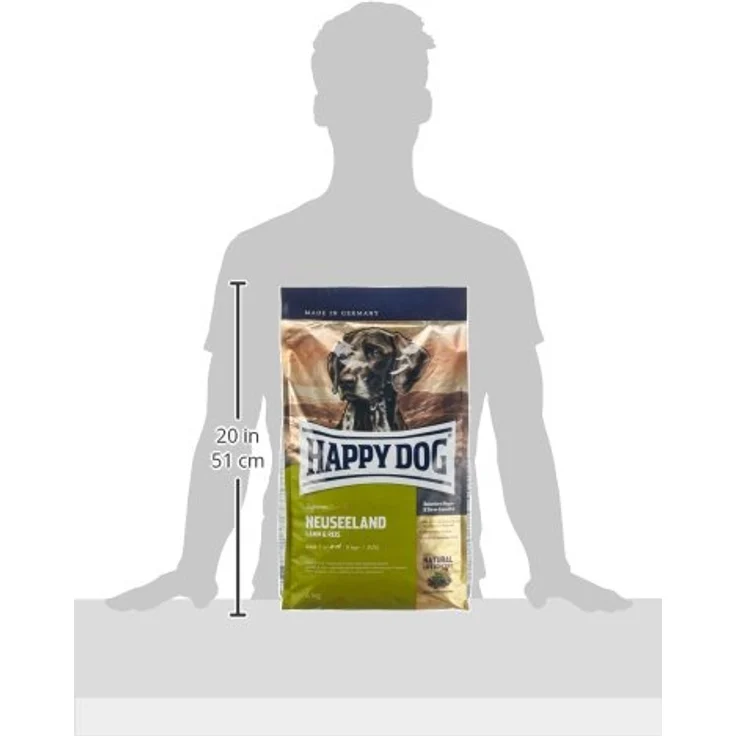 Happy Dog Neuseeland Sensible Trockenfutter für Hunde, Adult, mit Lamm, weizenfrei, 4 kg – Bild 3