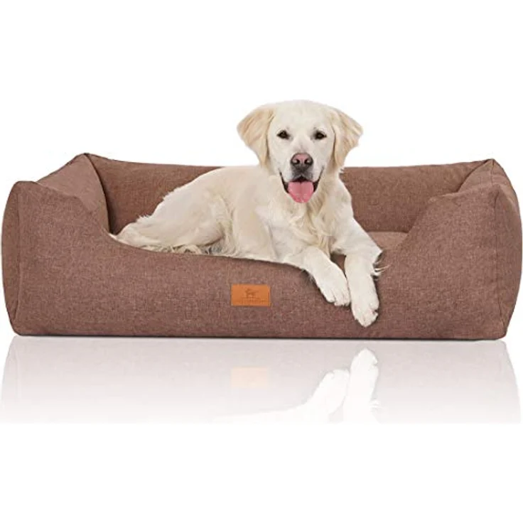 Knuffelwuff Hundebett Lotte Lichtbraun XL 105x75cm – Bild 2