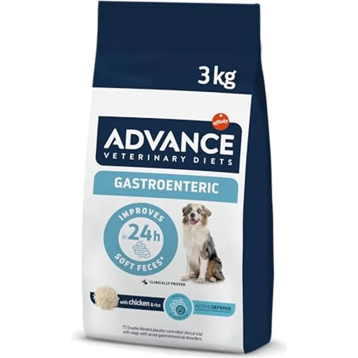 Affinity Advance Veterinary Diets Gastroenteric, Trockenfutter für Hunde mit gastrointestinalen Störungen, 3 kg - mit Immunglobulinen, Kokosöl und Präbiotika