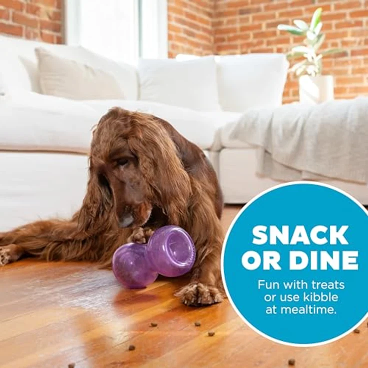 Planet Dog Double Snoop, strapazierfähiges Hundespielzeug mit interaktiver Leckerli-Funktion und Minzduft zur Atemerfrischung – Bild 5