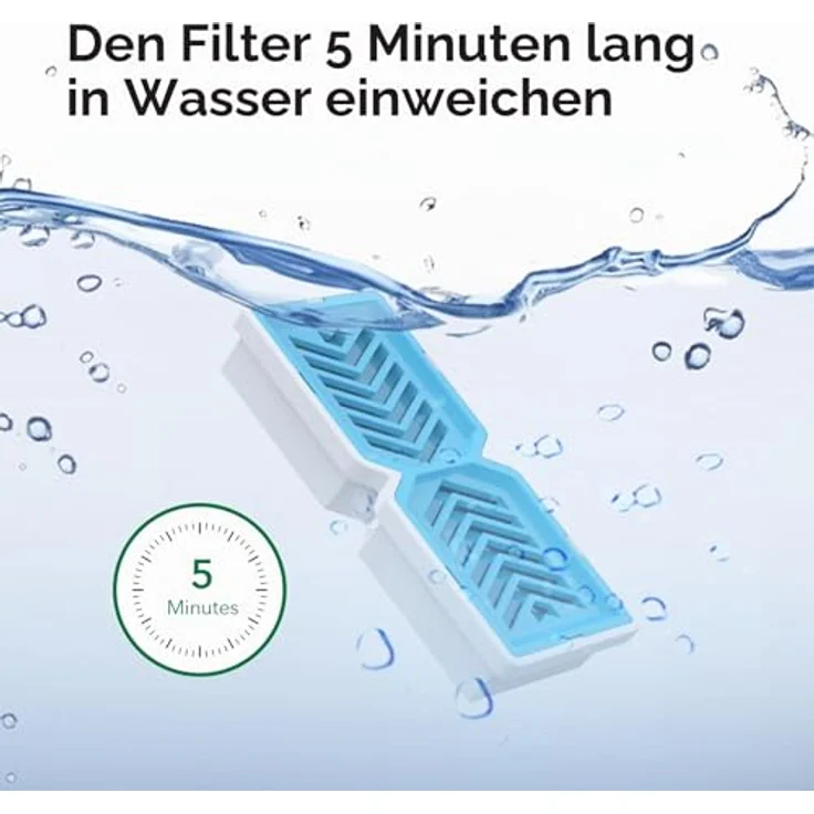 PEKTACO Katzenwasserbrunnenfilter PD-412, 6 Stück Ersatzfilter mit mehrstufigem Filtersystem für gesundes Wasser – Bild 4