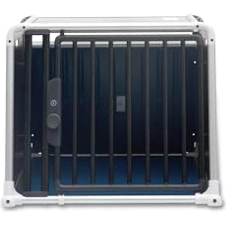 4pets ECO 4 Large Hunde Transport Box, Crash getestet mit Safelock Türverriegelung und StrapFix Zurrset, grau – Bild 2