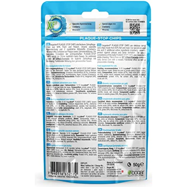 Bogar Bogadent Dental Sticks für Katzen, Plaque-Stop Zahnpflege mit 92% Fisch und Hühnchen, 50 g – Bild 2