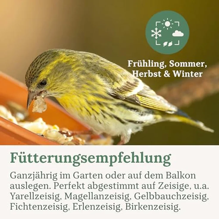 Orni Zeisig 5kg, Hochwertiges Vogelfutter für Zeisige, Mischung aus natürlichen Samen und Körnern, deutsche Herstellung – Bild 5