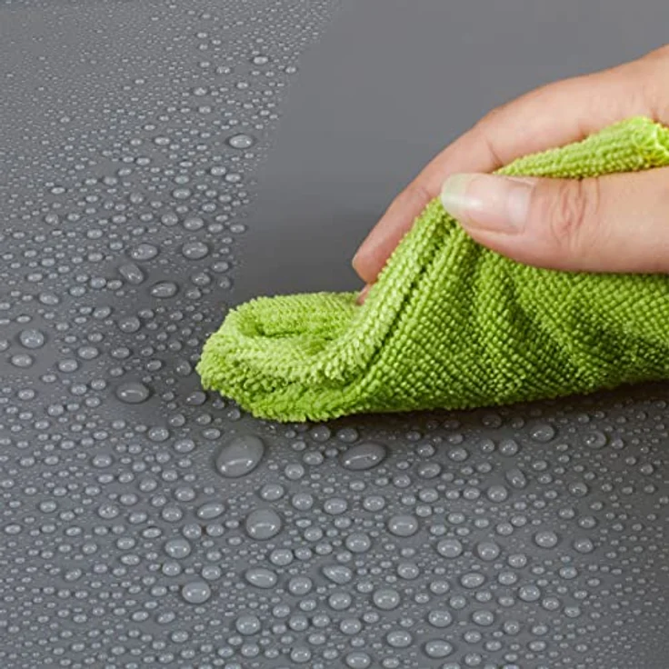 relaxdays Futternapf Napfunterlage Silikon, Dunkelgrau mit erhöhtem Rand und rutschfestem Design – Bild 7