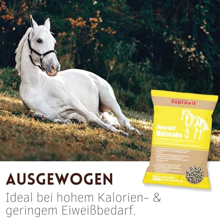 Supravit Maiscobs 20kg, energiereiches Kraftfutter für Pferde zur Gewichtszunahme und Beruhigung temperamentvoller Tiere – Bild 5