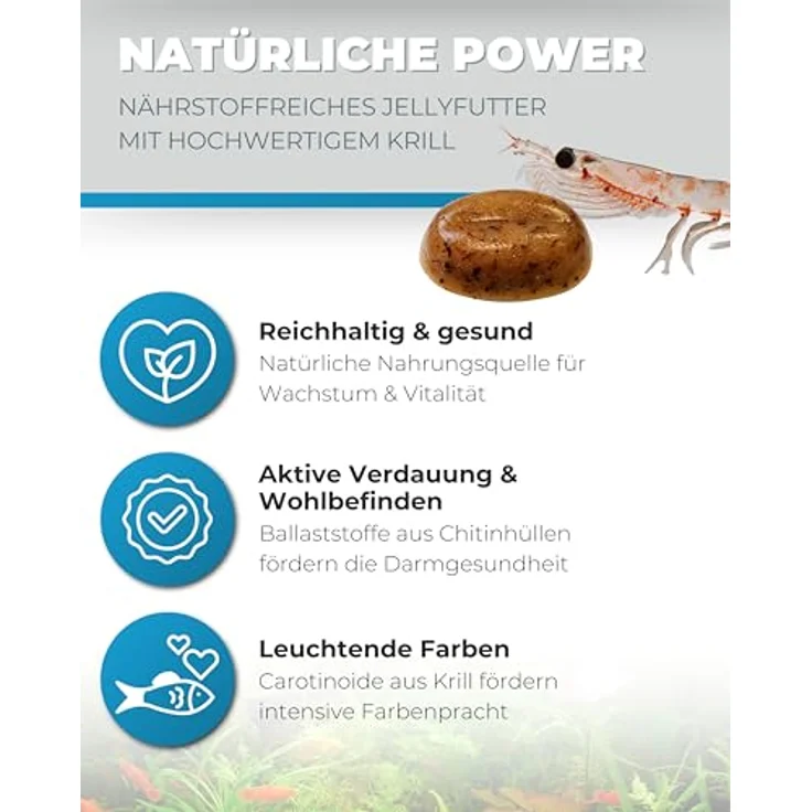 Dupla Gel-O-Drops Krill I Geleefischfutter 12 x 2 g, nährstoffreiches und leicht dosierbares Aquarienfutter, ungekühlt lagerbar – Bild 2