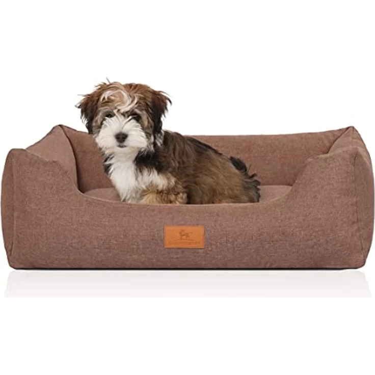 Knuffelwuff Hundebett Lotte Lichtbraun M-L 85x63cm – Bild 2