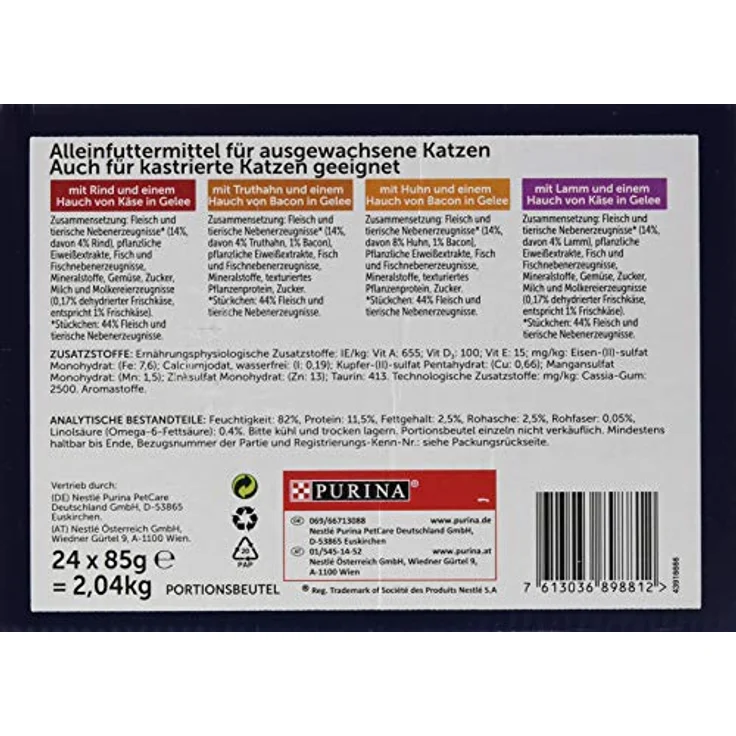 Purina FELIX Katzennassfutter Sensations Extra Geschmacksvielfalt vom Land, 24 x 85g Portionsbeutel – Bild 3