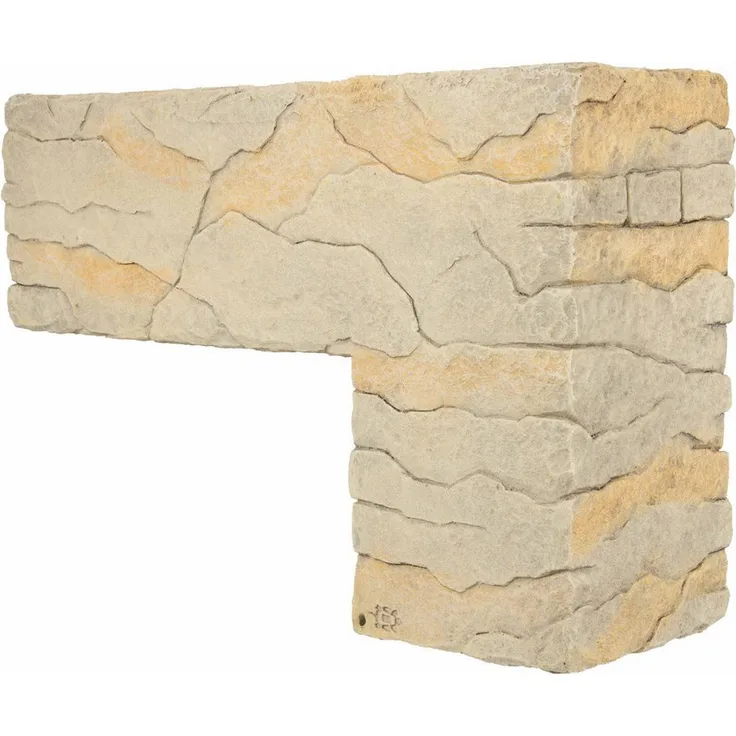 Terra Della Baustein Combo Fels 4, beige Terrariendeko mit natürlichem Sandstein-Look, 27,5 x 9 x 18,5 cm