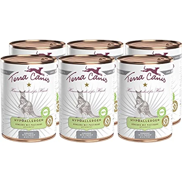 Terra Canis Känguru mit Pastinake, Hypoallergenes Nassfutter für Hunde, 6x400g, aus Lebensmitteln in echter Qualität – Bild 1