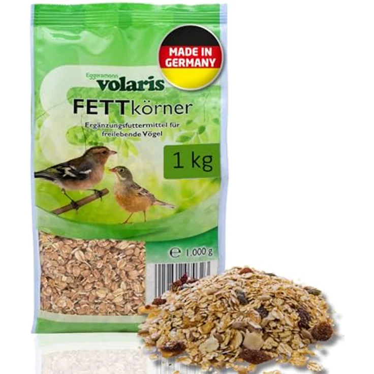 Eggersmann volaris Vogelfutter Wildvögel ganzjährig, 1 kg Fettkörner, nährstoffreich und energiereich für alle Vogelarten – Bild 1