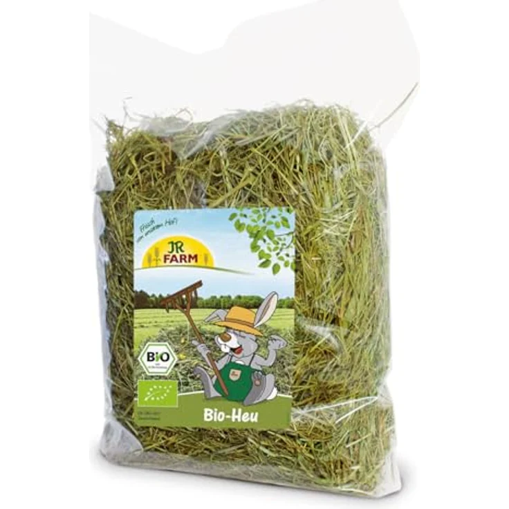 JR FARM Bio-Heu 500 g, hochwertiges Kleintierfutter aus 100% Bio-Rohstoffen, unterstützt den Zahnabrieb, made in Germany – Bild 1