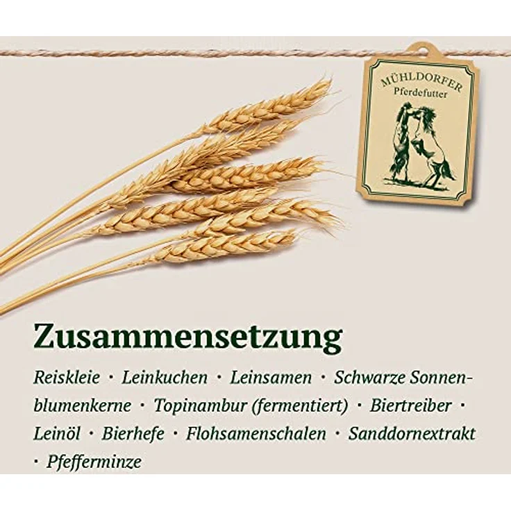 Mühldorfer Mash Sensitive Prebiotic, 3 kg Pferdefutter für magere, schwerfuttrige Pferde - Getreidestärkereduziert, leicht verdaulich mit Inulin und Sanddorn – Bild 4