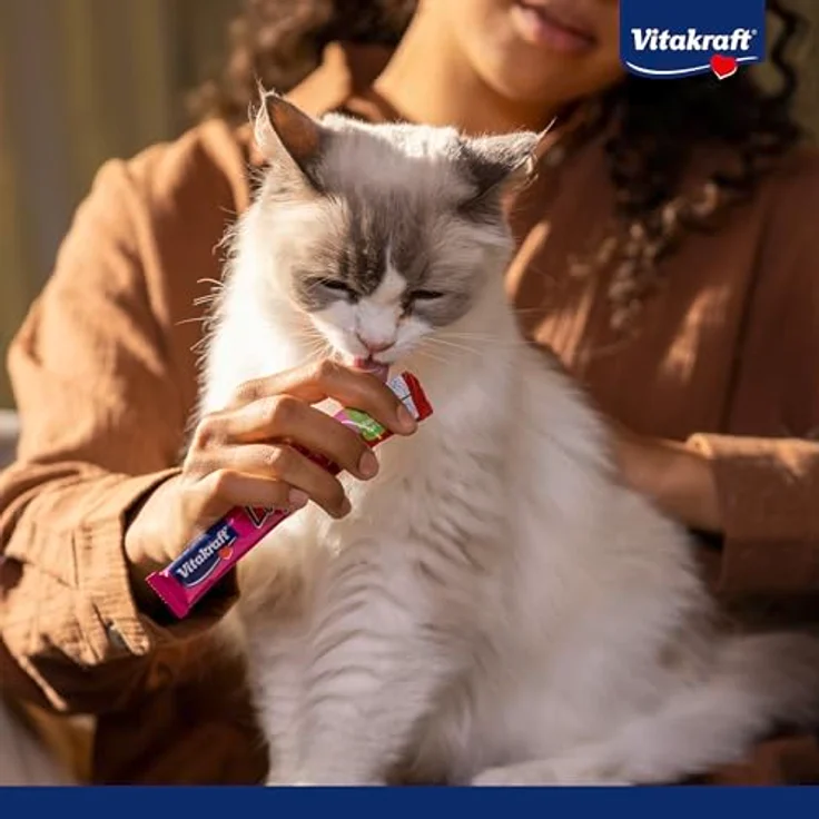 Vitakraft Liquid Snack, Katzen Leckerli mit Huhn und Taurin, cremig und kalorienarm, 6x15g Sachets zur Unterstützung von Augen und Herz – Bild 5