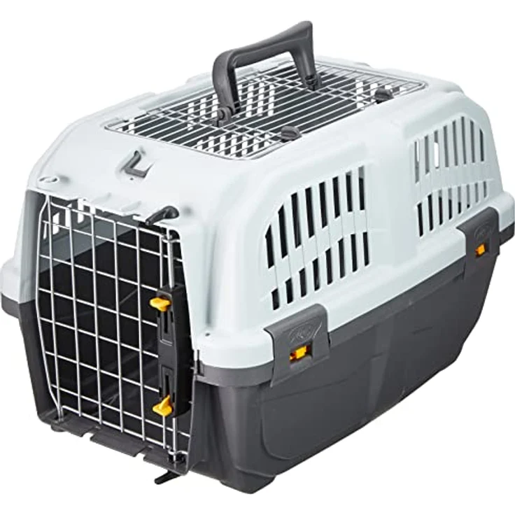 Nobby Hunde-Transportbox Skudo Open grau für Hunde, doppelte Öffnungsmöglichkeit – Bild 2