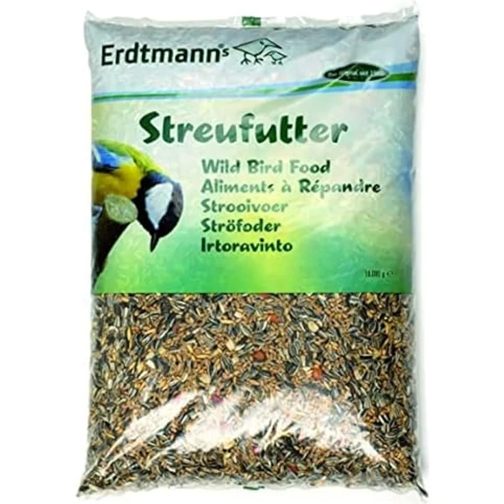 Erdtmann's Streufutter 10 kg, Vogelfutter mit Weizen, Sonnenblumenkernen und Erdnüssen для Singvögel – Bild 1
