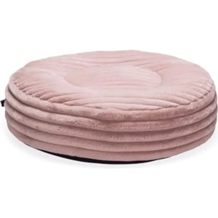 Designed By Lotte Tierkissen Katzenkissen Reza rund rosa, nachhaltiges Design, rutschfeste Unterseite, maschinenwaschbar