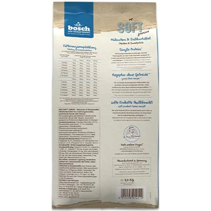 bosch HPC SOFT Junior Hühnchen & Süßkartoffel, halbfeuchtes Hundefutter für wachsende Hunde, Single Protein, grain-free, 12.5 kg – Bild 2