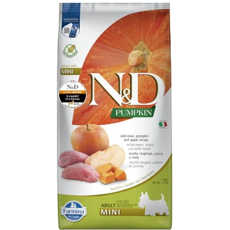 Farmina N&D Kürbis Sanglier & Pomme, Hundefutter für Erwachsene, Mini, 7,00 Kg – Bild 1