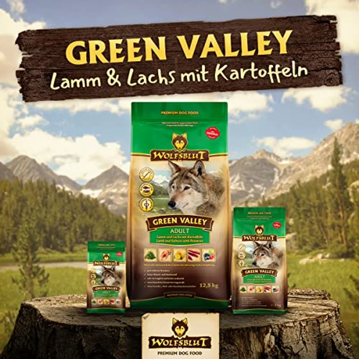 WOLFSBLUT Trockenfutter Hund Green Valley Adult, Lamm & Lachs mit Kartoffeln, 12,5 kg, ohne Getreide, mit Superfoods – Bild 6