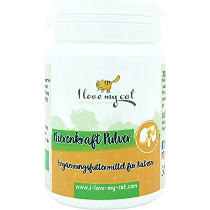 I Love My Cat I Love My Cat Sparset für ernährungssensible Katzen – Getreidefreies Trockenfutter mit Insekten 1,2 kg, Ergänzungsfuttermittel Immun Pulver 35 g & Nierenkraft Pulver 35 g – Bild 2