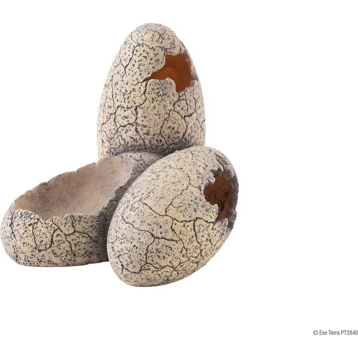 Exo Terra Terrariendeko Dinosaur Eggs - fossiles Versteck mit 3 Eingängen, 14 x 11,5 x 11 cm