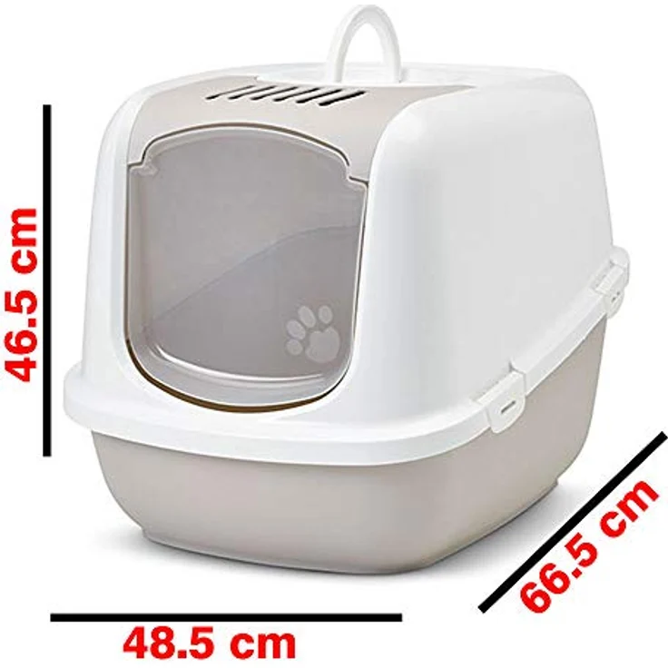 Nobby Katzentoilette NESTOR JUMBO 66,5 x 48,5 x 46,5 cm, mokka - weiß – Bild 3
