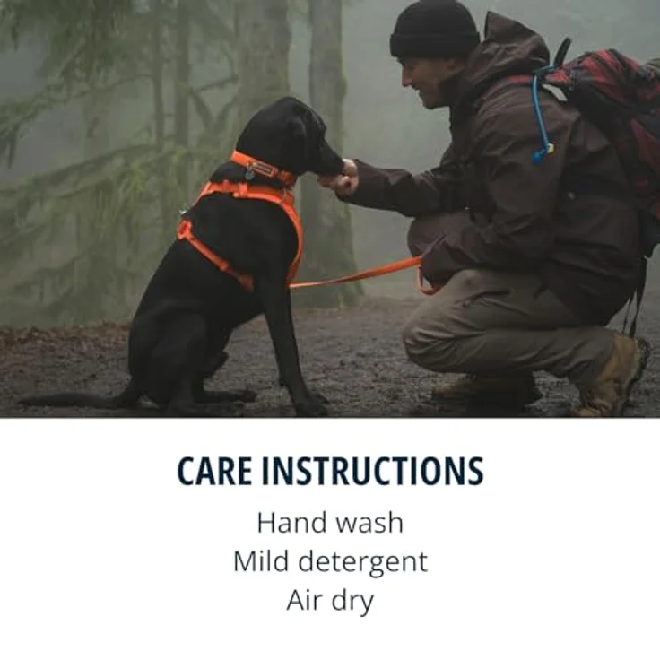 Ruffwear Front Range Hundegeschirr, reflektierendes verstellbares Y-Geschirr mit 2 Leinenbefestigungen und V-Ring, bequem gepolstert, Blaze Orange, Größe XS – Bild 4