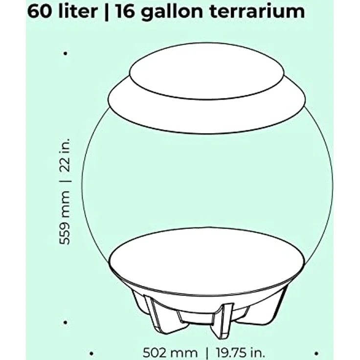 biOrb Terrarium AIR (60 l, Weiß), geschlossenes Mikroklima mit automatischer Luftfeuchtigkeitsregelung und intelligentem LED-Lichtzyklus – Bild 4
