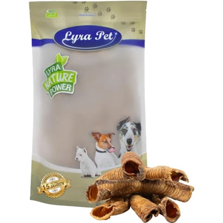 Lyra Pet® 1 kg Rinderstrossen groß, naturbelassener Kausnack für Hunde, eiweißreich und zahnreinigend – Bild 1